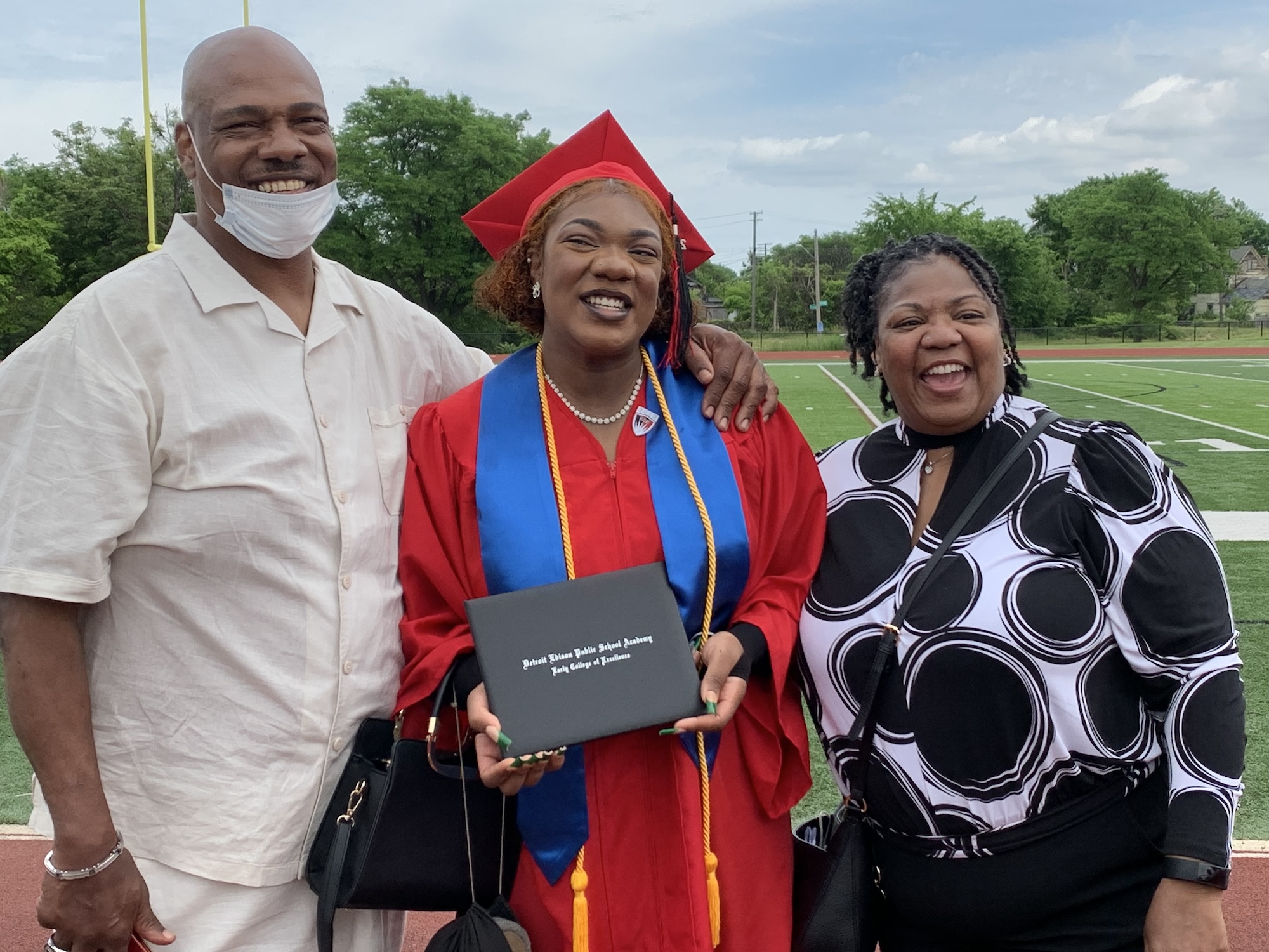 Hope Ignites Detroit female scholar graduate and family Hope Ignites Detroit female scholar graduate and family